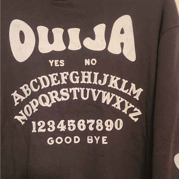 ouija board grey long sleeve crew neck sweatshirt womens large oversized - Picture 2 of 4
